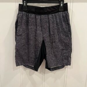 lululemon athletica Men’s Black & Gray Performance Training Shorts